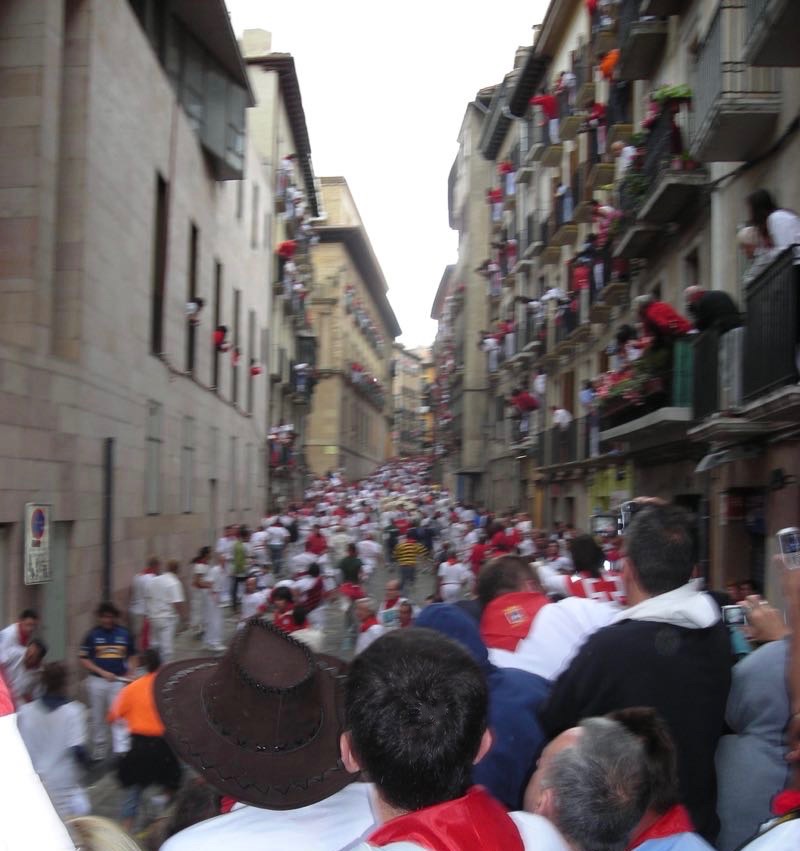 Running with the Bulls Pamplona Spain