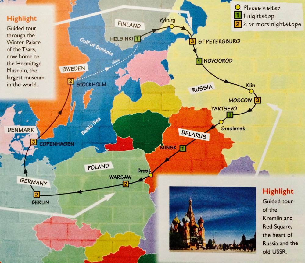 Tour of Russia Map