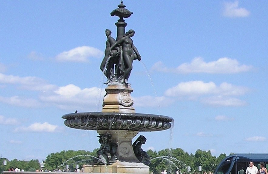 Greek Mythology Fountains Three Graces fountain Bordeaux