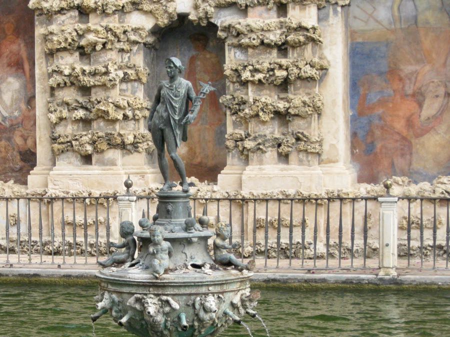 Mercury Fountain Alcazar Seville Spain