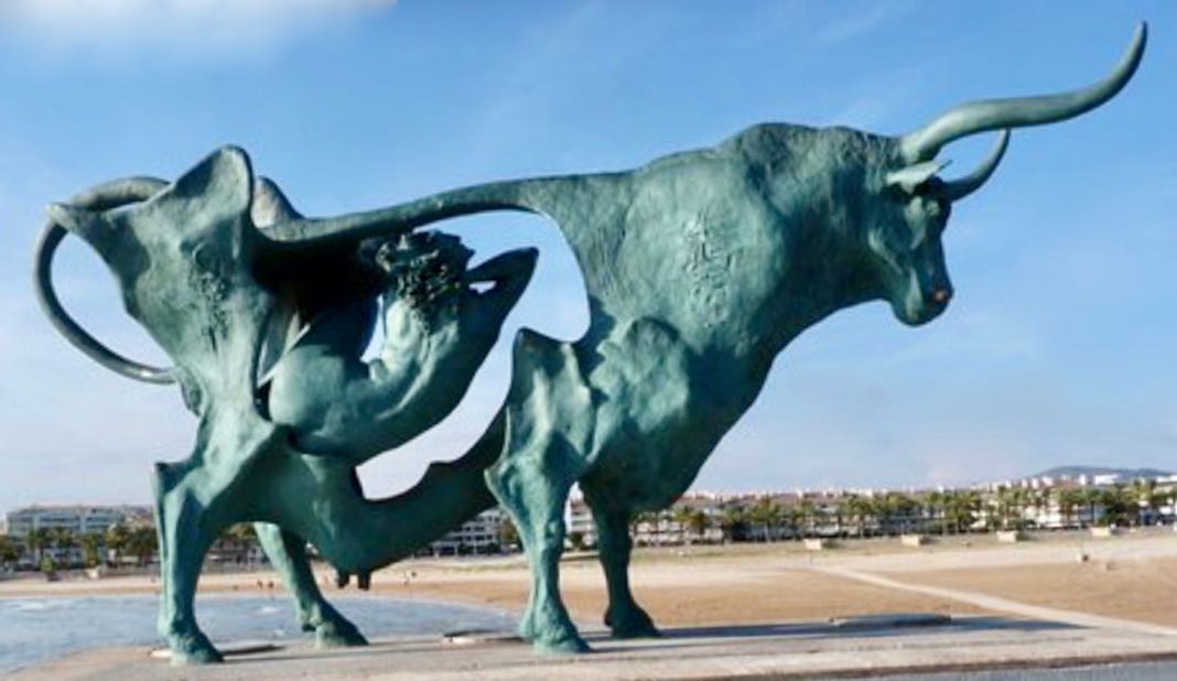 Minotaur Myth Sculpture in Spain