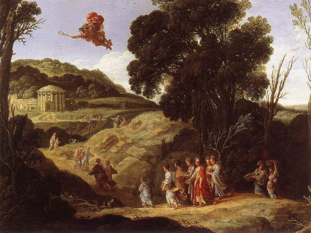 Painting of Mercury Uffizi Gallery