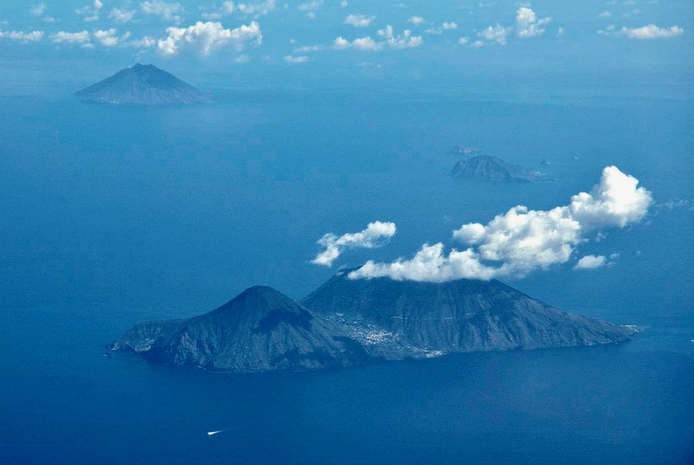 Aerial View of Aeolian Islands