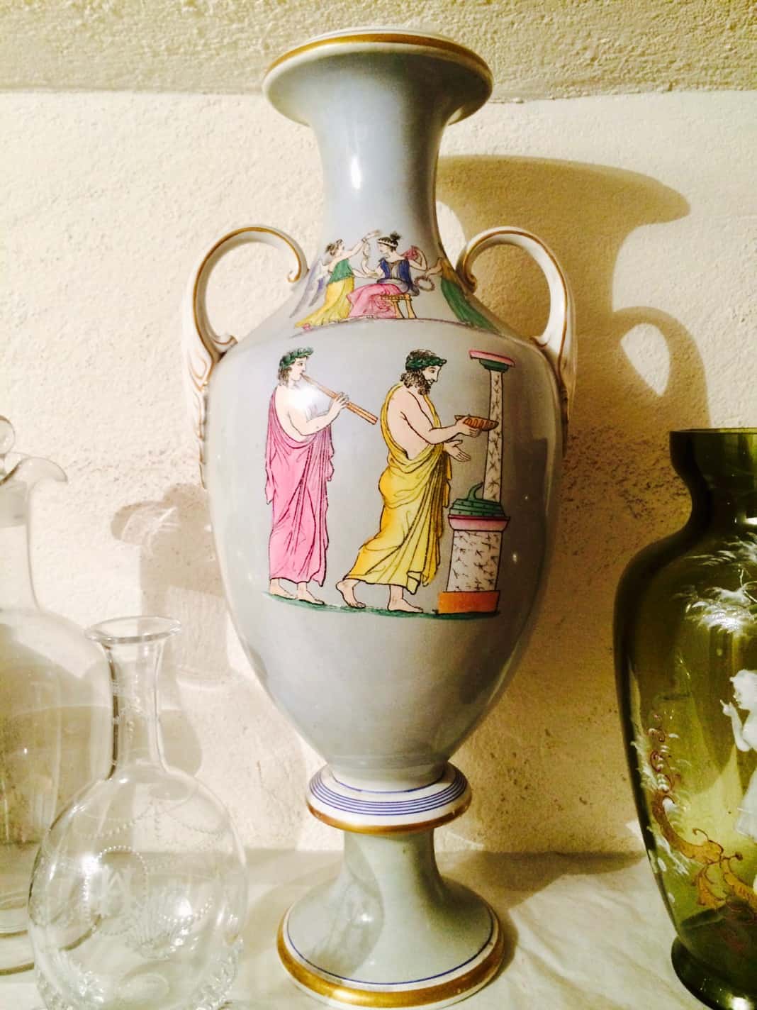 Greek vase inside Ayers House Museum