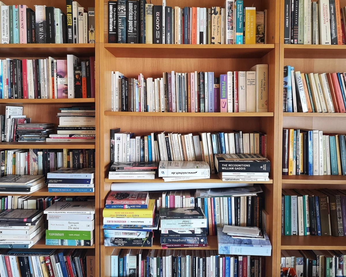 Novels and Books in a Bookshelf