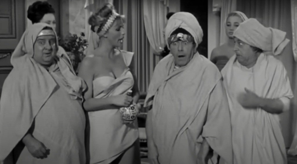 The Three Stooges Meet Hercules Women in Grecian Bath Scene