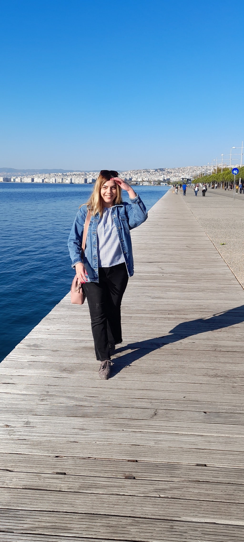 Alexandra from Do You Speak Greek on Thessaloniki Promenade