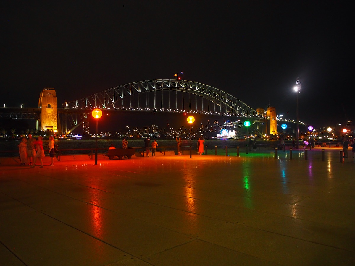 Sydney Harbour Bridge View at Night from Sydney Opera House