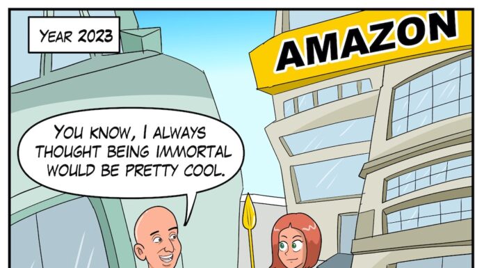 Jeff Bezos Amazon Comic