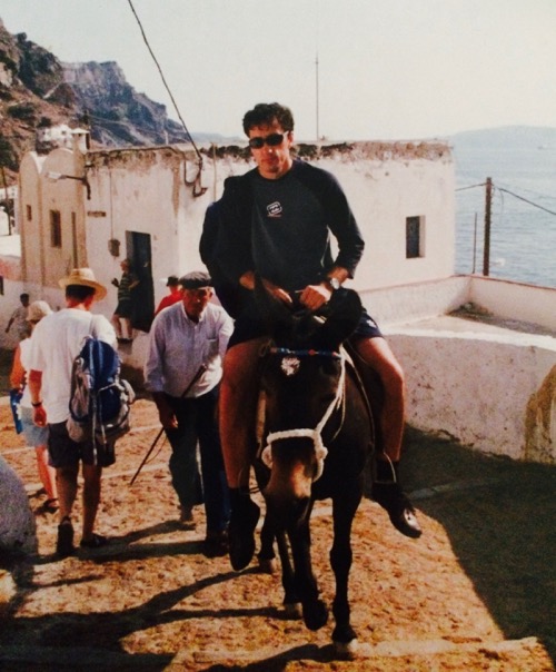 Donkey ride up Santorini