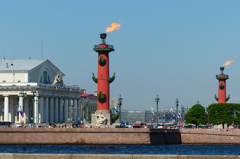 Rostral Columns St Petersburg Russia