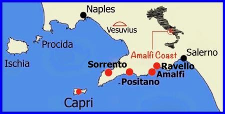 The Amalfi Coast Map