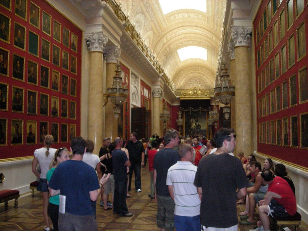 Tourists in the Hermitage War Gallery
