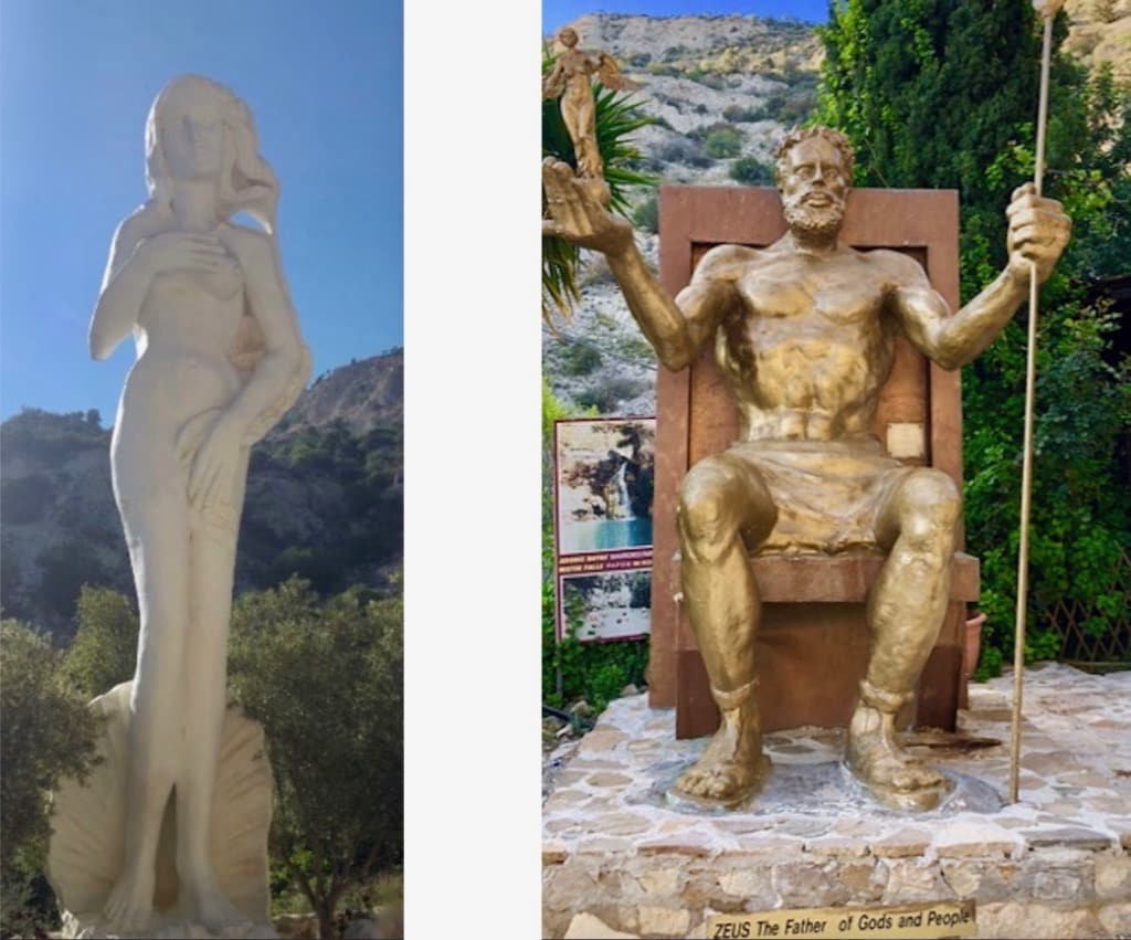 Statue of Aphrodite and Zeus Cyprus