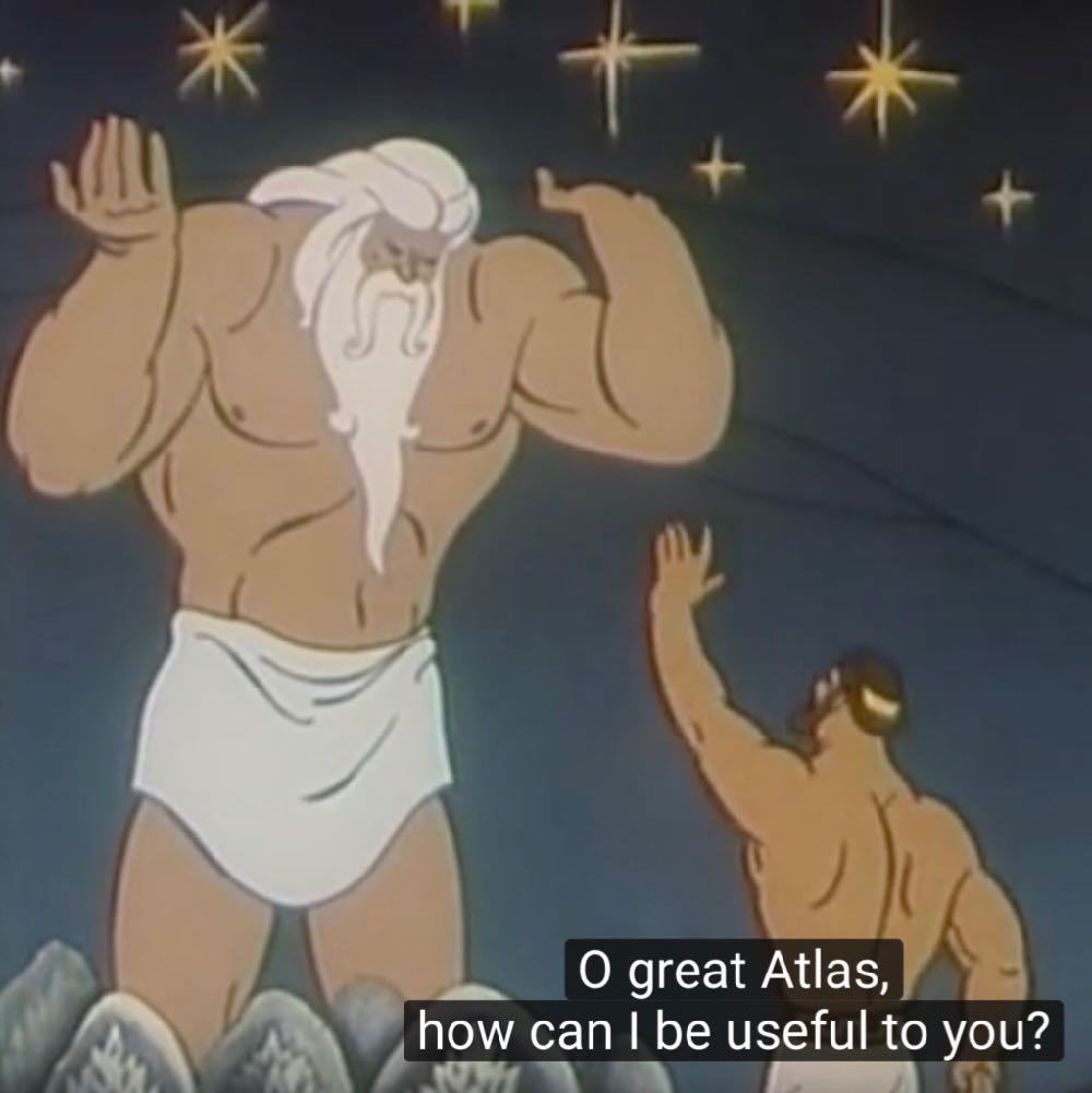 Atlas Hercules Olympus Animated Cartoons