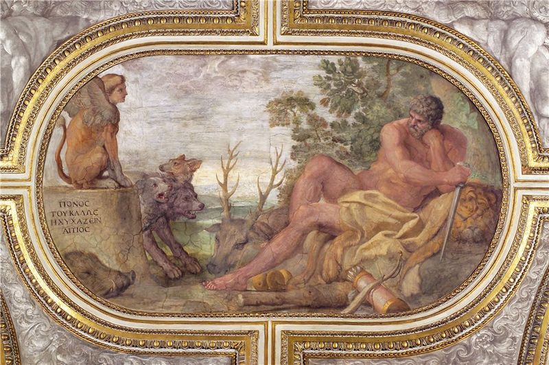 Hercules Resting Fresco Palazzo Farnese