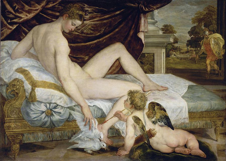 Venus Cupid and Mars Painting Louvre