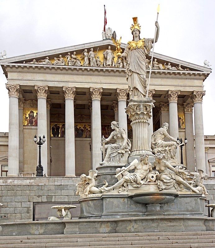 Athena Fountain Austrian Parliament Building