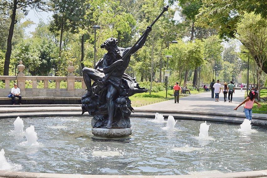 Fountain of Neptune at Alameda Central Mexico City