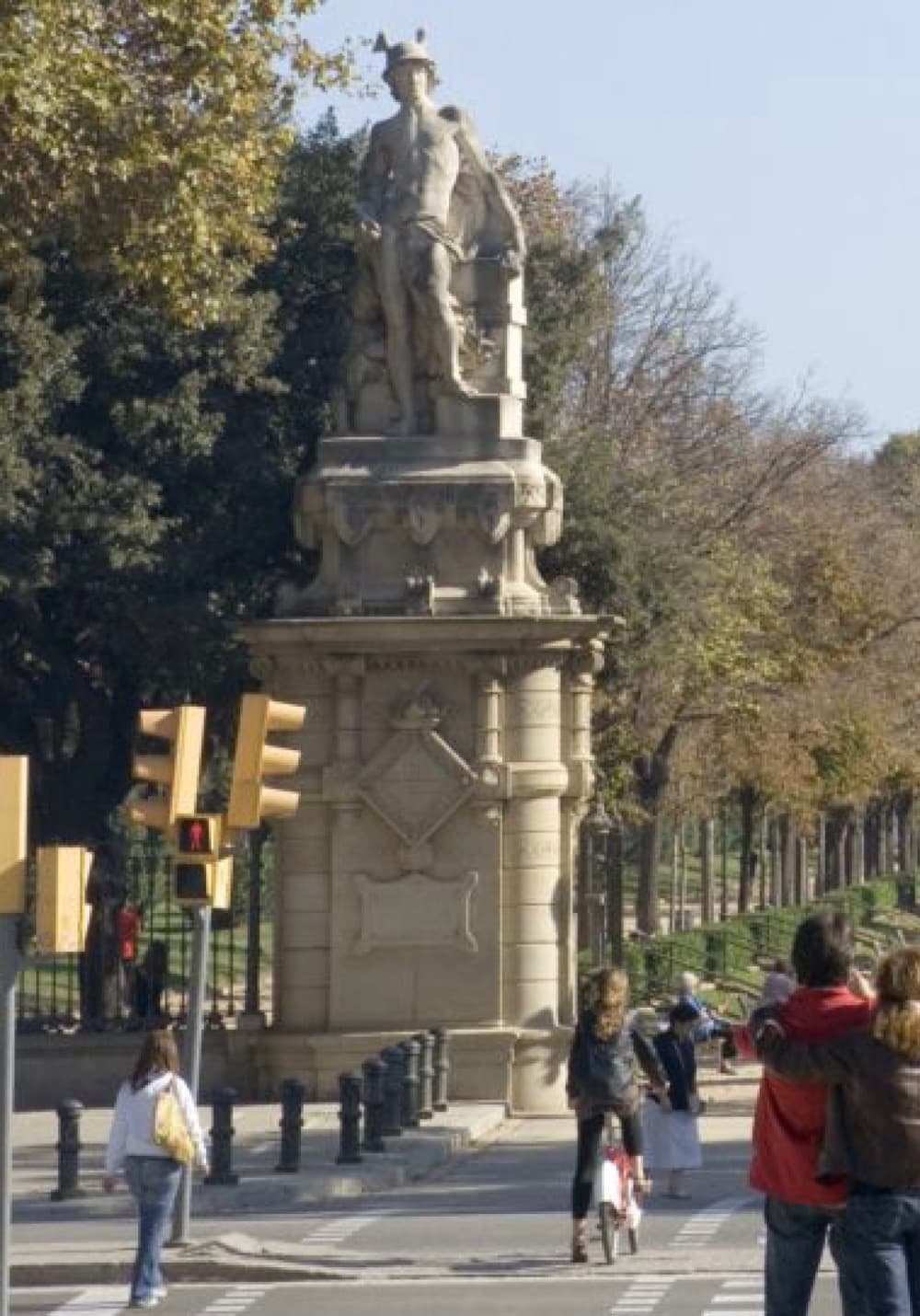 Mercury Statue at Entrance of Parc de la Ciutadella Barcelona