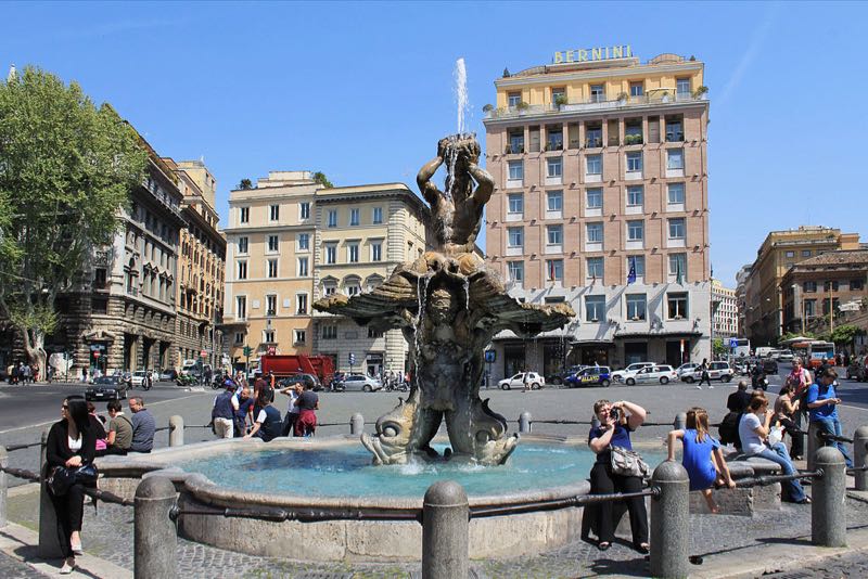 Rome Triton fountain Piazza Barberini