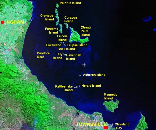 Best Places in Australia Map of Orpheus Island Palm Islands