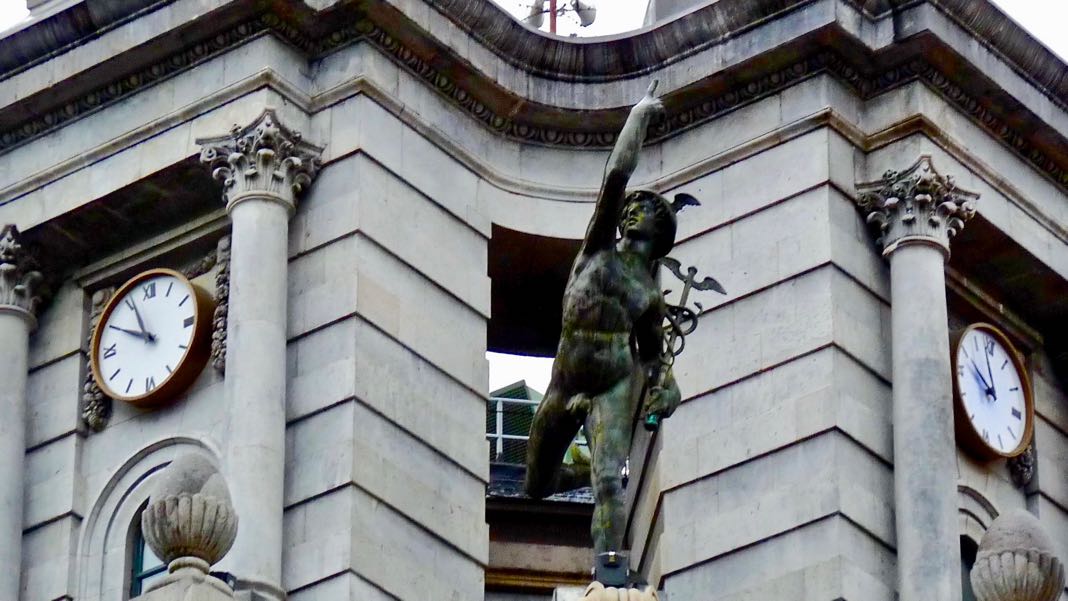Mercury Sculpture Bank Spain