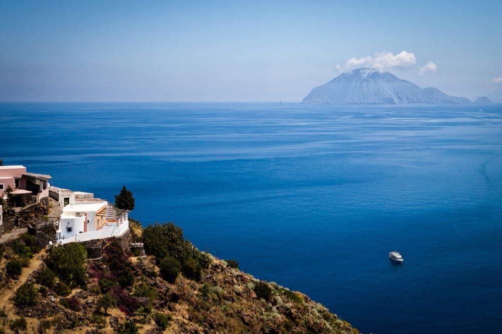 Alicudi Aeolian Island View to Filicudi