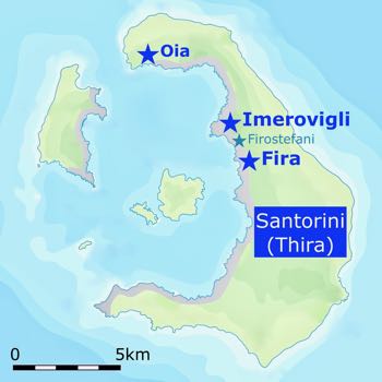 Imerovigli Santorini Map