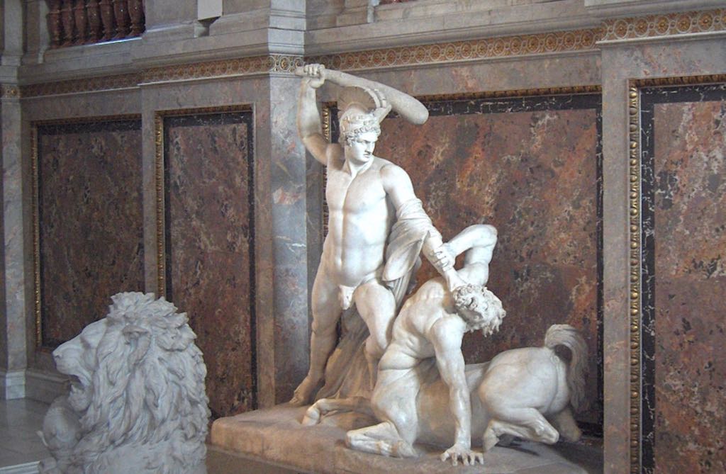 Theseus slays the centaur Vienna Greek Mythology