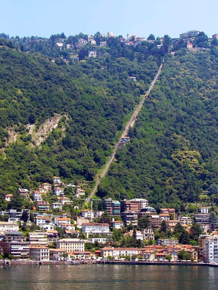 Como Brunate funicular Lake Como Italy