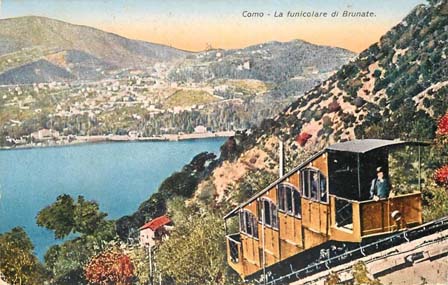 Como Brunate funicolar 1929 Italy