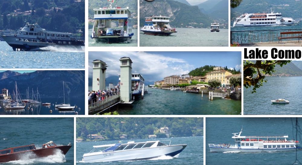 Ferries Boats Hydrofoil on Lake Como