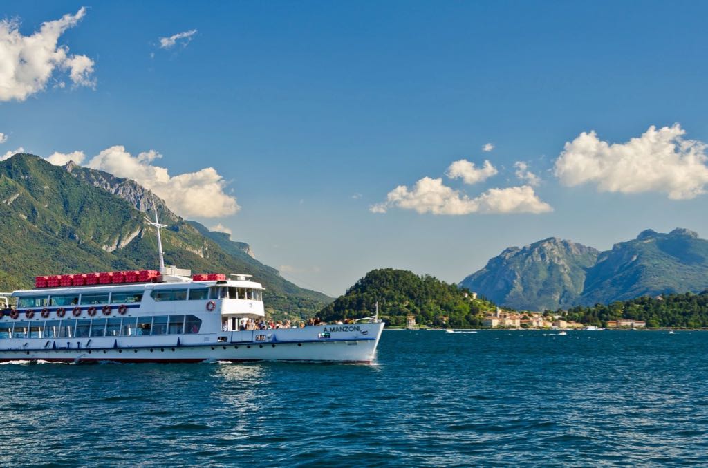 Lake Como In Menaggio Looking towards Bellagio