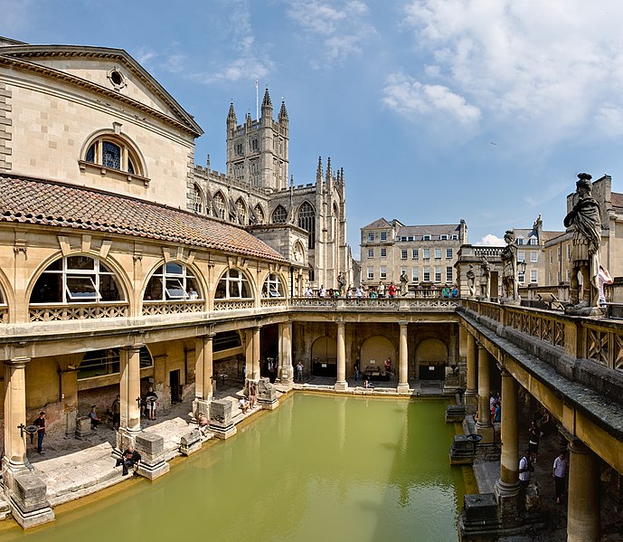 Roman Baths in Bath Spa England