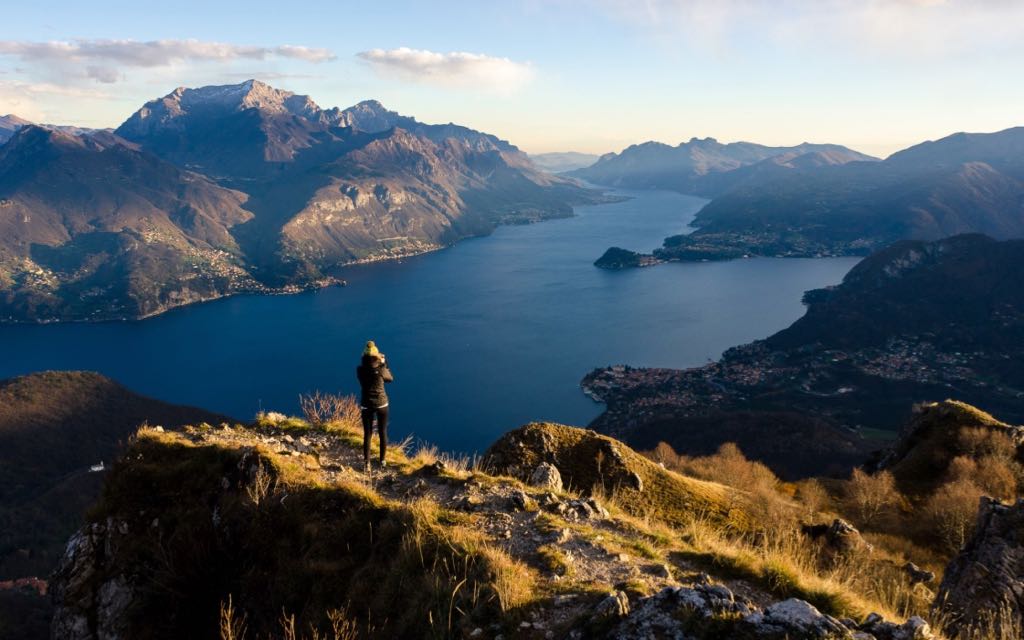 Standing on a cliff above Menaggio