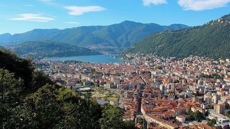 View of Como city from Baradello Castle