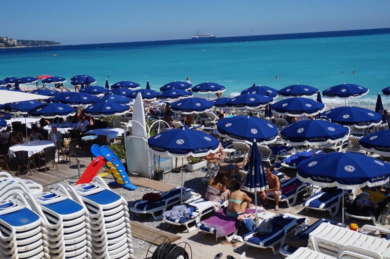 Beach Umbrellas in Nice France the French Riviera