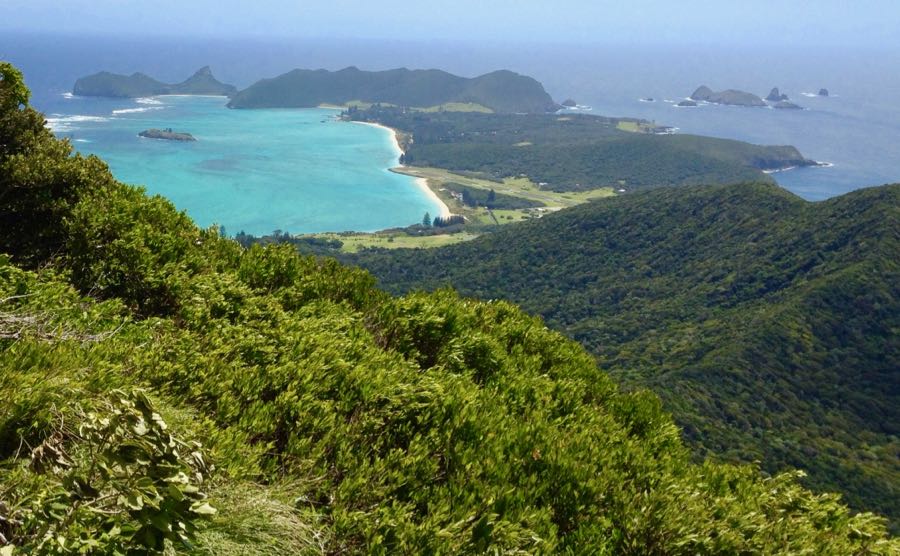 Great View on Lord Howe Island Goat House Cave Climb