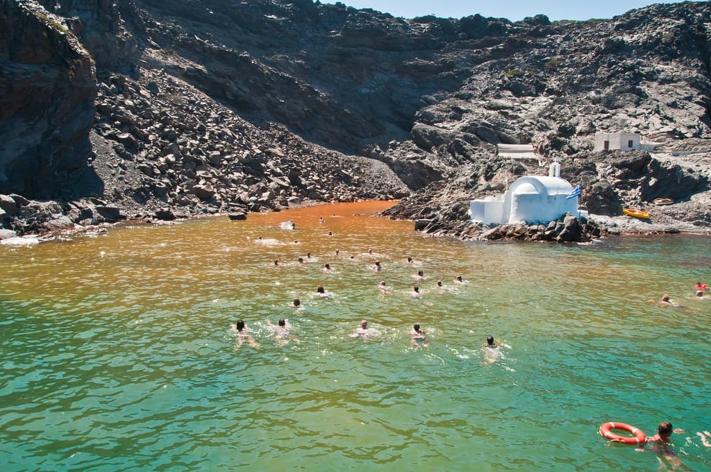 Hot Springs of Santorini Island