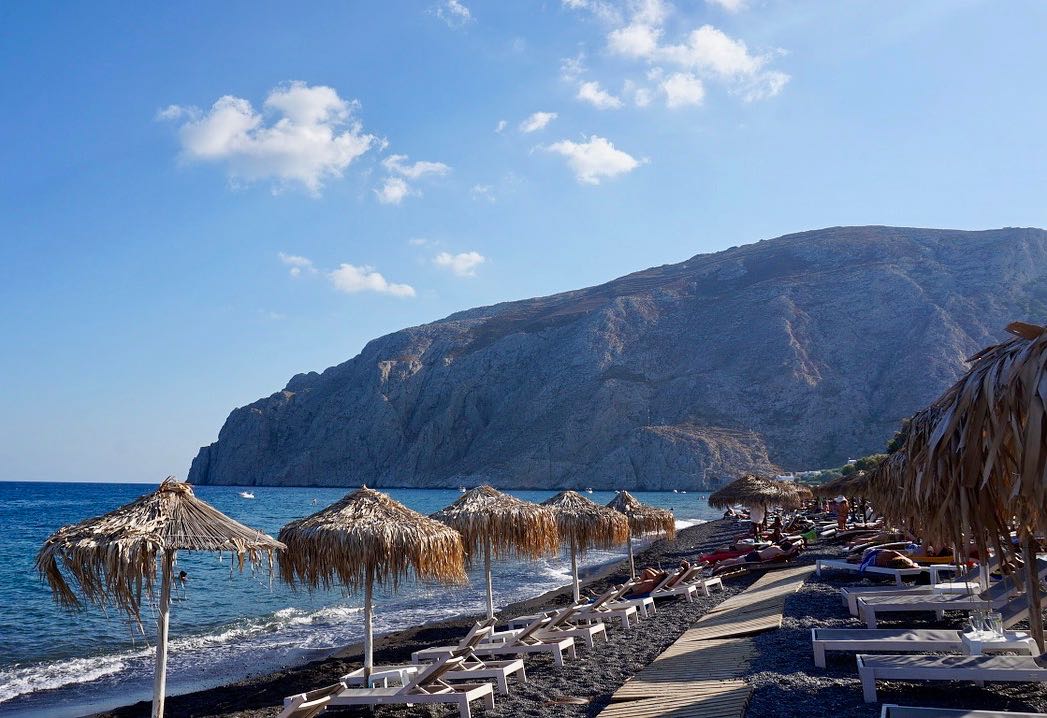 Kamari beach Santorini