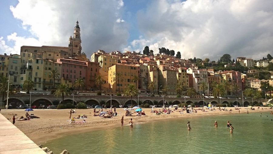 Menton beach French Riviera