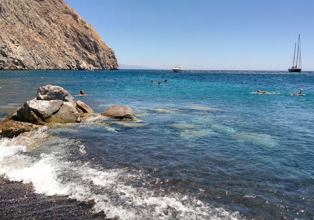 Perissa beach Santorini