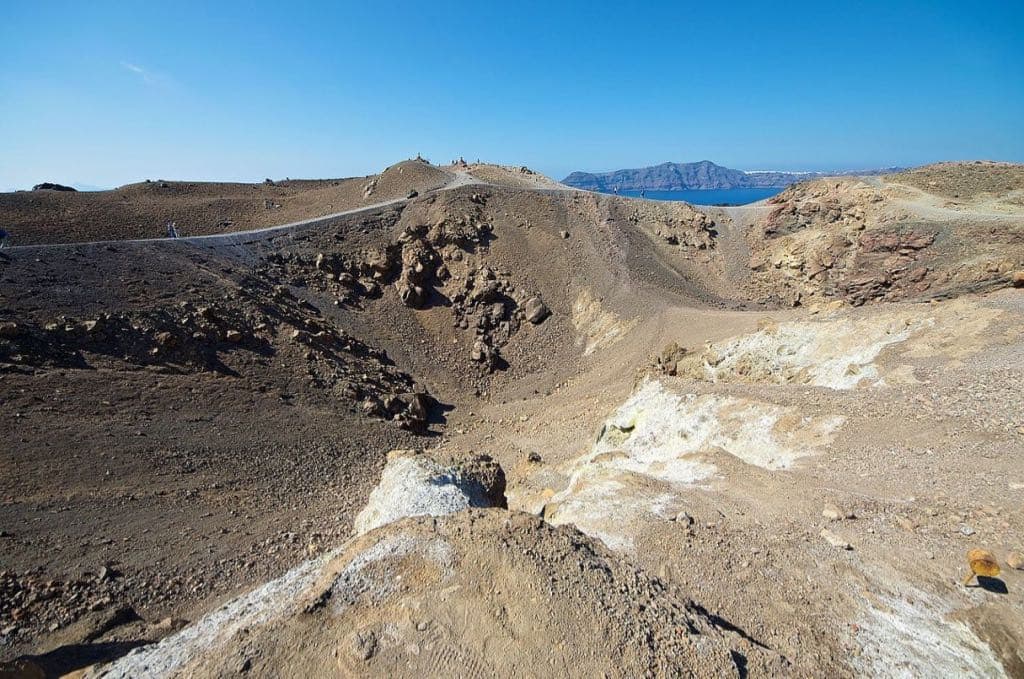 Santorini Volcano crater Nea Kameni