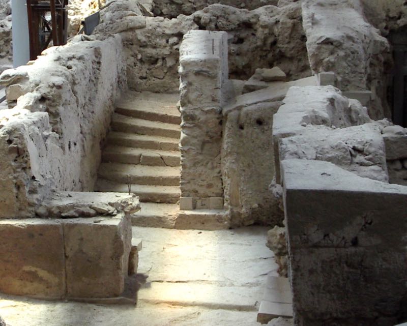 Stairway in Akrotiri