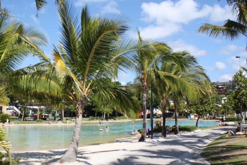 Relaxing at Airlie Beach Lagoon