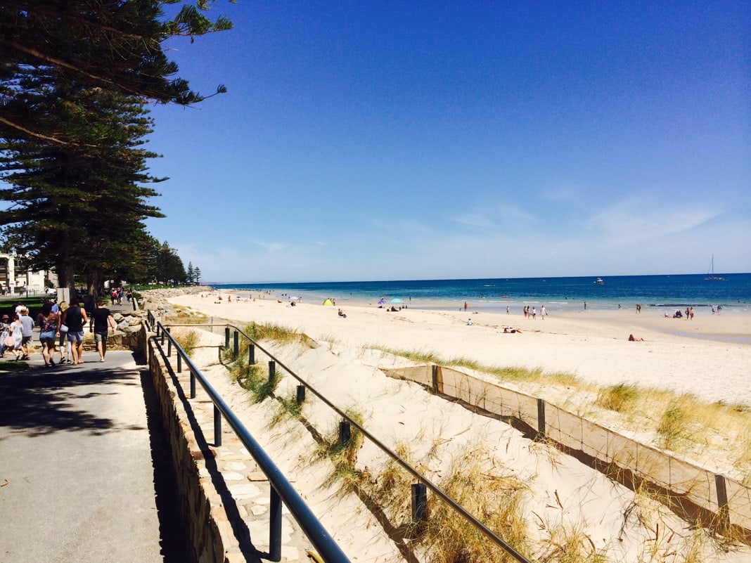 Glenelg beach walking and cycling path