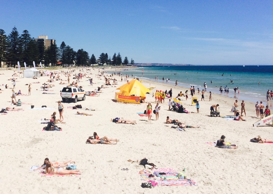 Hot Summer Day Glenelg Beach