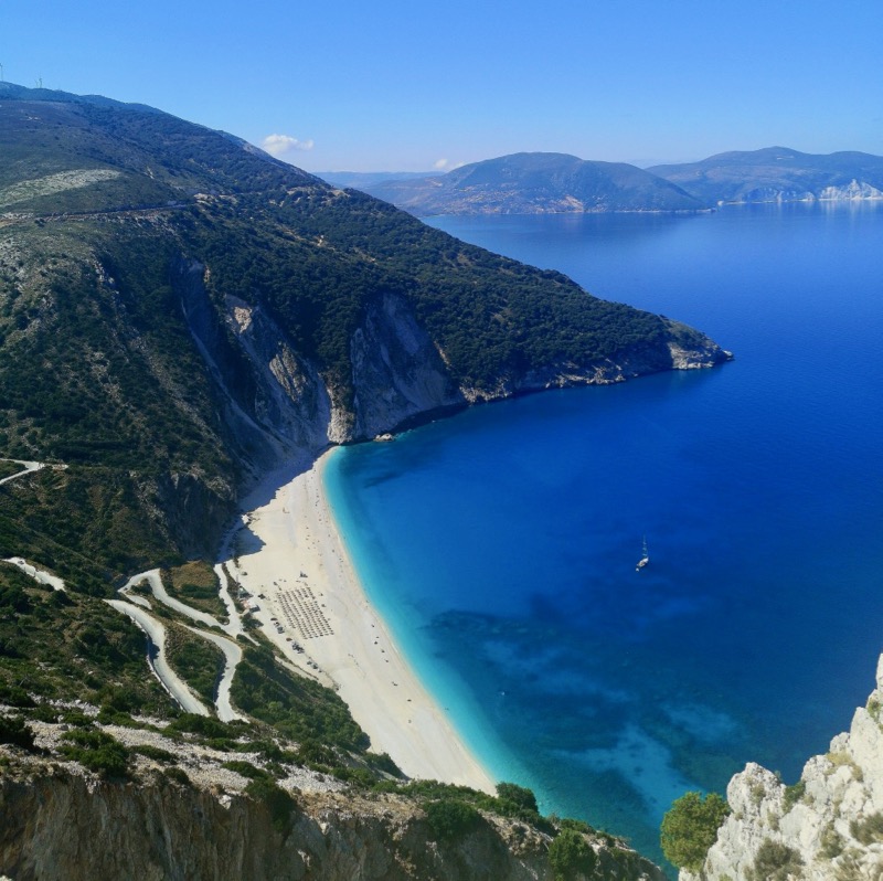 Best Beaches in Greece Myrtos beach Kefalonia Island