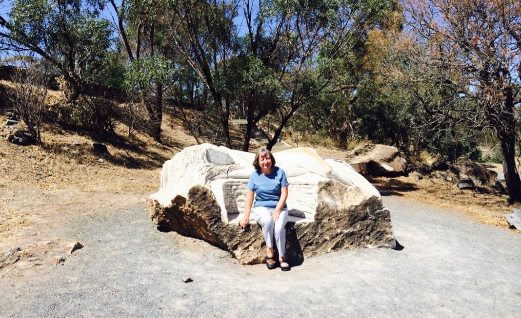 Barossa Sculpture Park Persephone Greek goddess of spring bench chair